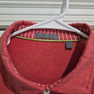 tasc Men’s XL Heathered Red Polo | Moisture-wicking Bamboo